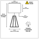 Ver imagem 4 de Abajur Grande Sala Quarto Madeira Quadripé Cúpula Tecido