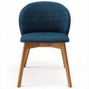 Ver mais imagens de Kit 05 Cadeiras de Jantar e Estar Living Estofada Mia L02 Linho Azul - Lyam Decor