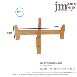 Suporte Fixo Rasteiro de Madeira para Vaso de Planta N°5 - 4