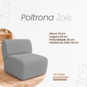 Ver imagem 7 de Poltrona Decorativa Zoe Orgânica para Sala Recepção Hall Moderna Minimalista Bouclé Premium Luxo