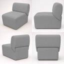 Ver imagem 5 de Poltrona Decorativa Zoe Orgânica para Sala Recepção Hall Moderna Minimalista Bouclé Premium Luxo