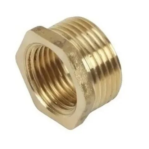 Bucha De Redução Em Metal 1/2 X 3/4 Latão Amarelo Torneira