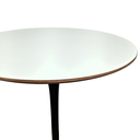 Ver imagem 3 de Mesa Saarinen Bistrô Fórmica Branca 70cm - Base Preta