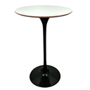 Ver imagem 1 de Mesa Saarinen Bistrô Fórmica Branca 70cm - Base Preta