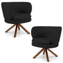 Ver imagem 1 de Kit 02 Poltronas Melissa Base Giromad Giratória B-300 Preto