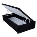 Ver imagem 1 de Cama Box Baú Black com Pistão - Tecido | 078x188 - Solteiro