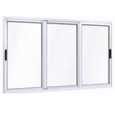 Ver imagem 1 de Janela Vitro de Alumínio 3 Folhas Móveis 120x120cm Branco Allo Esquadrias