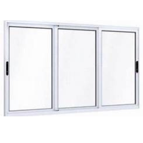 Janela Vitro de Alumínio 3 Folhas Móveis 120x120cm Branco Allo Esquadrias