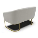 Ver imagem 7 de Sofá Namoradeira 2 Lugares Industrial Dourado Stella Bouclê Cinza D03 - D'Rossi