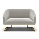 Ver imagem 5 de Sofá Namoradeira 2 Lugares Industrial Dourado Stella Bouclê Cinza D03 - D'Rossi
