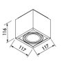 Plafon de Sobrepor Box PAR20 IN40131 Preto - New Line - 2
