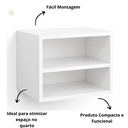 Ver imagem 4 de Mesa Lateral Quarto Suspensa Mesinha Cabeceira Cama Nicho - Branco