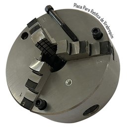 Placa para Retífica de Virabrequim 205mm/8' - 3 Castanhas - Aço - 2