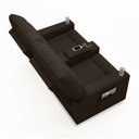Ver mais imagens de Poltrona do Papai Reclinável Sala de Cinema Movie 2 Lugares Manual Baú USB PU Marrom G23 Gran Belo M