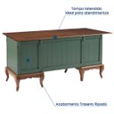 Ver imagem 2 de Escrivaninha de Madeira Hannover com 2 Portas e 2 Gavetas com Tampo Estendido 60813te