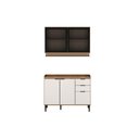 Ver imagem 1 de Cozinha Modulada Carraro Alpha Carraro 2 Peças Alpha C2P54 Freijo/Off White