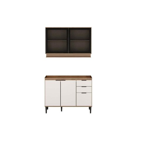 Cozinha Modulada Carraro Alpha Carraro 2 Peças Alpha C2P54 Freijo/Off White