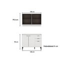 Ver imagem 2 de Cozinha Modulada Carraro Alpha Carraro 2 Peças Alpha C2P54 Freijo/Off White