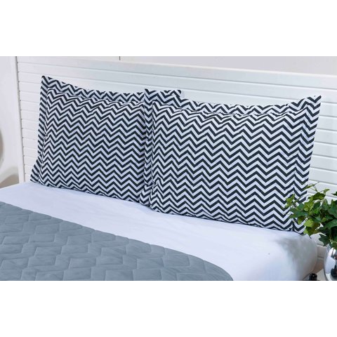 2 Porta Travesseiro Avulso Matelado Chevron 70 X 50