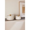 Ver imagem 3 de Kit de Caixas Decorativas com Tampa e Revestimento Pu - 2pçs:off White