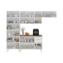 Ver mais imagens de Cozinha Modulada Compacta em Aço 4 Peças 12 Portas 2 Gavetas Dobradiças Slow Motion Renova Itatiaia 