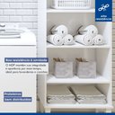 Ver imagem 6 de Lavanderia Modulada Campinas 2 Armários Multiuso 1 Porta 9 Prateleiras - Kaiki Móveis Branco