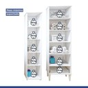Ver mais imagens de Lavanderia Modulada Campinas 2 Armários Multiuso 1 Porta 9 Prateleiras - Kaiki Móveis Branco