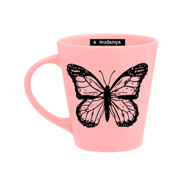 CANECA DROP ROSA - BORBOLETA - 2