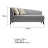 Recamier Heitor 140cm com Almofada Lado Direito Suede - Doce Sonho Móveis - Cinza/Bege - 2