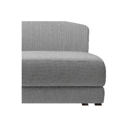 Recamier Heitor 140cm com Almofada Lado Direito Suede - Doce Sonho Móveis - Cinza/Bege - 5