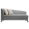 Recamier Heitor 140cm com Almofada Lado Direito Suede - Doce Sonho Móveis - Cinza/Bege - 1