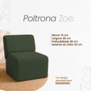 Ver mais imagens de Poltrona Decorativa Zoe Orgânica para Sala Recepção Hall Moderna Minimalista Luxo Linho Premium Easy