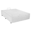 Ver imagem 2 de Cama Box Viúva com Baú Mega Colchões Branco com Pistão - 120x203