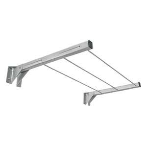 Kit 2 Suportes de Parede 4 Furos 50cm Varal Dobrável Lateral - Nv152, Nv152p, Nv154p