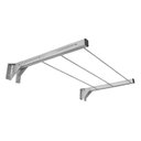 Ver imagem 1 de Kit 2 Suportes de Parede 4 Furos 50cm Varal Dobrável Lateral - Nv152, Nv152p, Nv154p