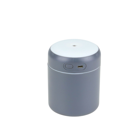 Mini Umidificador de Ar Difusor Usb com Led Portátil Cinza