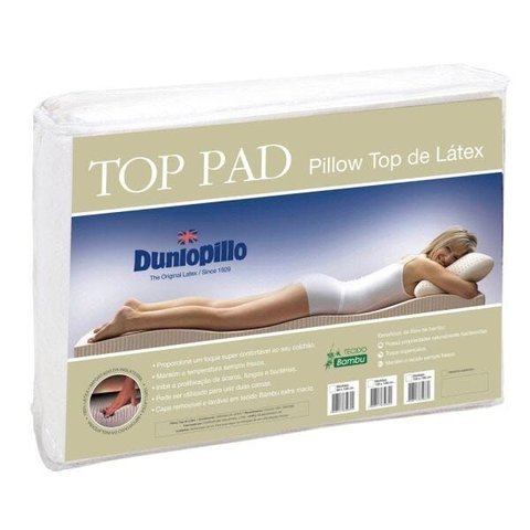 Pillow Top Solteiro Dunlopillo Top Pad - Pillow Top Látex - 088x188