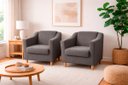 Ver imagem 6 de Kit com 2 Poltronas Reforçada e Confortável Tilla Linho
