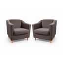 Ver imagem 1 de Kit com 2 Poltronas Reforçada e Confortável Tilla Linho