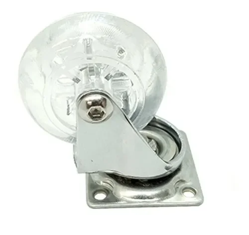 Rodizio Silicone (Gel) 50Mm Fix Chapa Plana 42 X 42 Sem Freio (Kit Com 4 Unidades) - 10