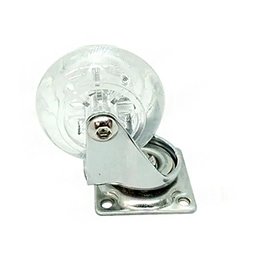 Rodizio Silicone (Gel) 50Mm Fix Chapa Plana 42 X 42 Sem Freio (Kit Com 4 Unidades) - 3