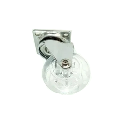 Rodizio Silicone (Gel) 50Mm Fix Chapa Plana 42 X 42 Sem Freio (Kit Com 4 Unidades) - 12