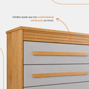 Ver imagem 3 de Cômoda 8 Gavetas Califórnia com Moldura Frisada