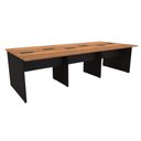 Ver imagem 4 de Plataforma de Trabalho 6 Lugares 360cm X 120cm Pé Painel F5 Cor:nogal com Preto