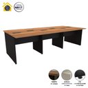 Ver imagem 3 de Plataforma de Trabalho 6 Lugares 360cm X 120cm Pé Painel F5 Cor:nogal com Preto