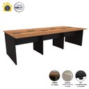 Ver imagem 3 de Plataforma de Trabalho 6 Lugares 360cm X 120cm Pé Painel F5 Cor:nogal com Preto