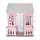 Ver imagem 1 de Casinha de Brinquedo com Cercado e Cortinas Rosa/Branco - Criança Feliz
