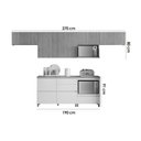 Ver imagem 3 de Kit Cozinha Completa 6 Peças Rainha (4aéreos+2balcões) C6p88 Nature/branco - Nesher