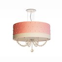 Ver imagem 4 de Lustre Infantil Pendente Pérolas 50x15 Rosa Bebê