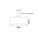 Ver imagem 3 de Lustre Infantil Pendente Pérolas 50x15 Rosa Bebê